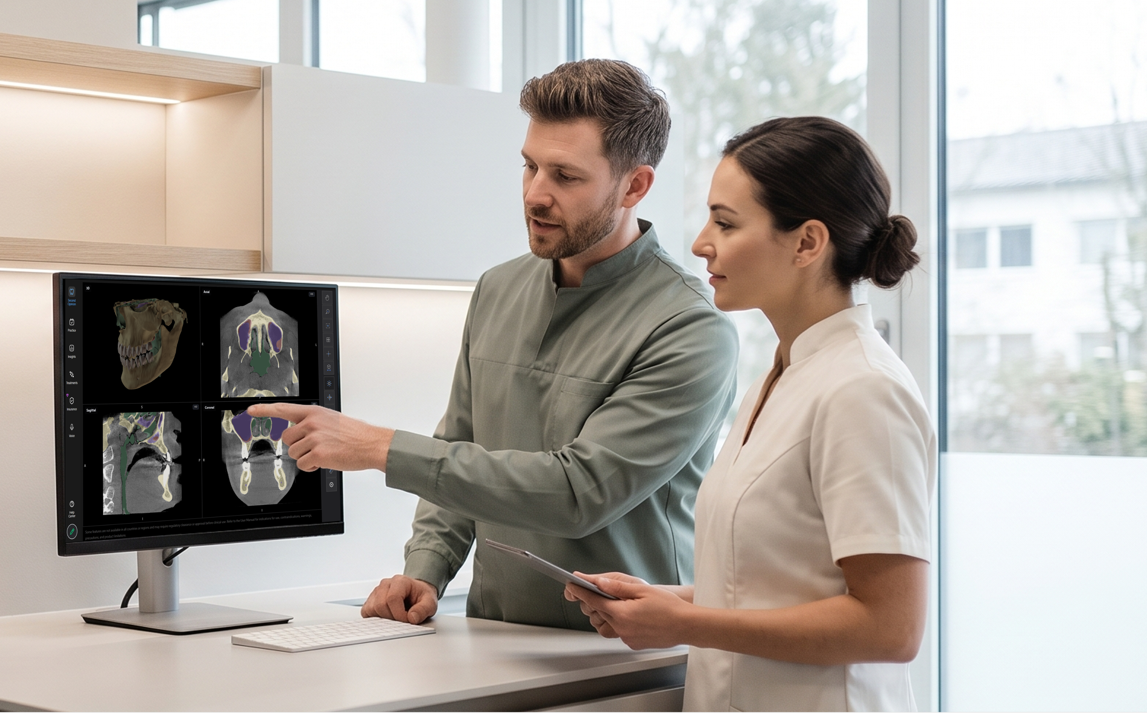 Dental professionals using Pearl's Second Opinion 3D for CBCT review