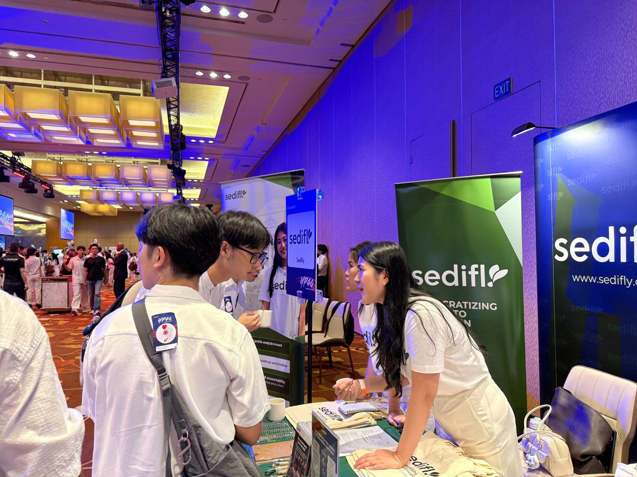 Sedifly’s booth at YP40