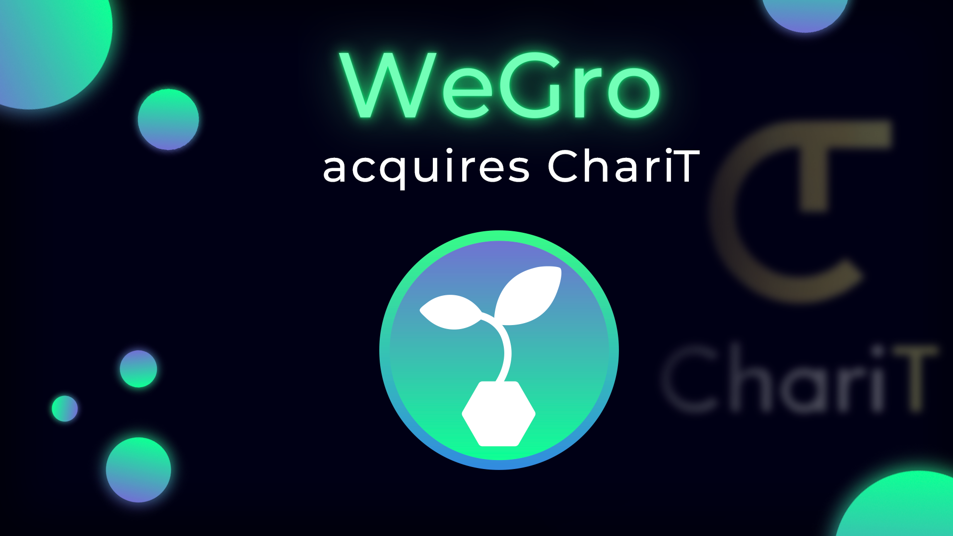Data Blockchain Solution WeGro Acquires a Charitable Cryptocurrency, ChariT thumbnail