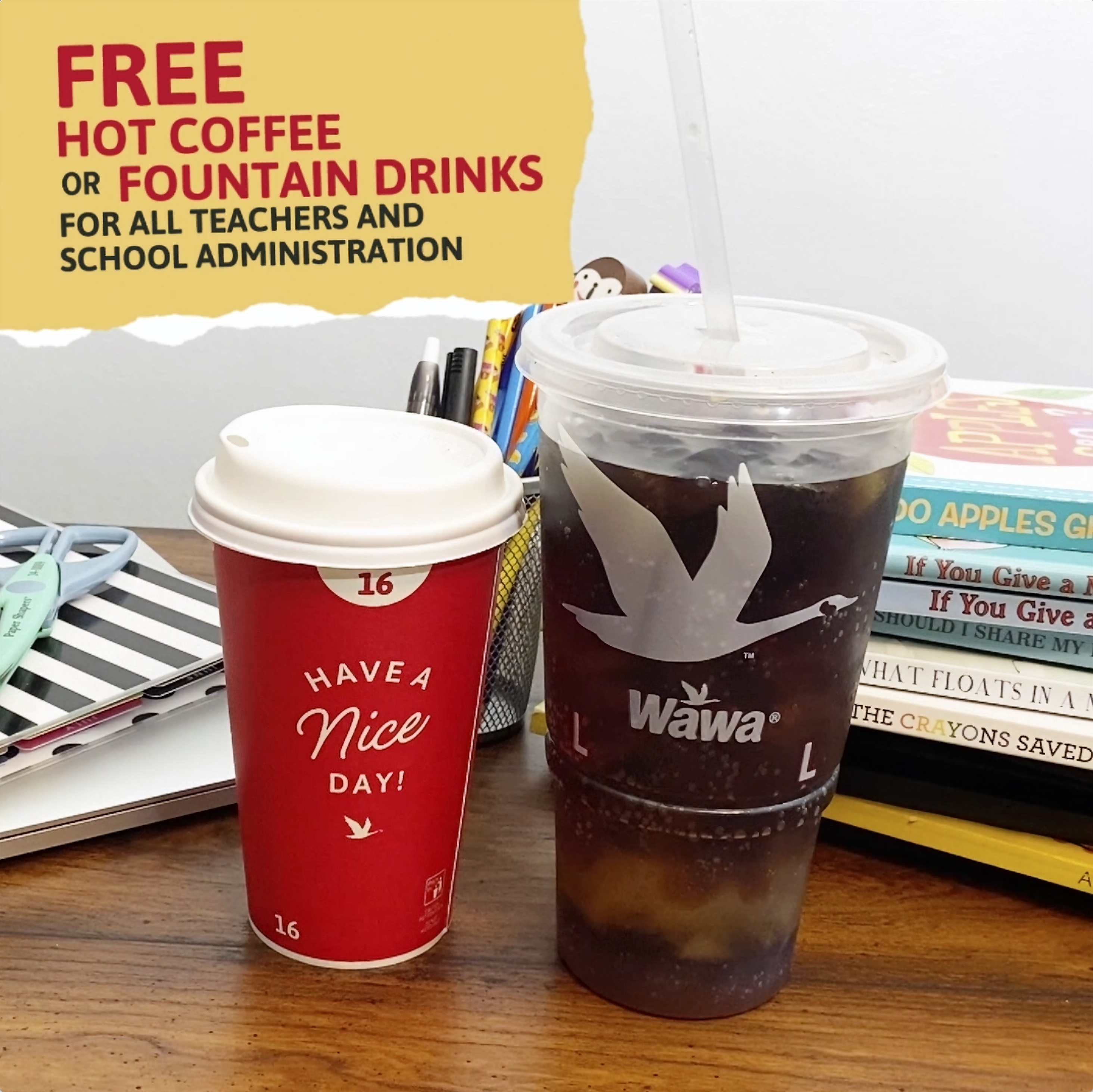 Wawa Coffee for 2 (Plastic Travel Mugs)