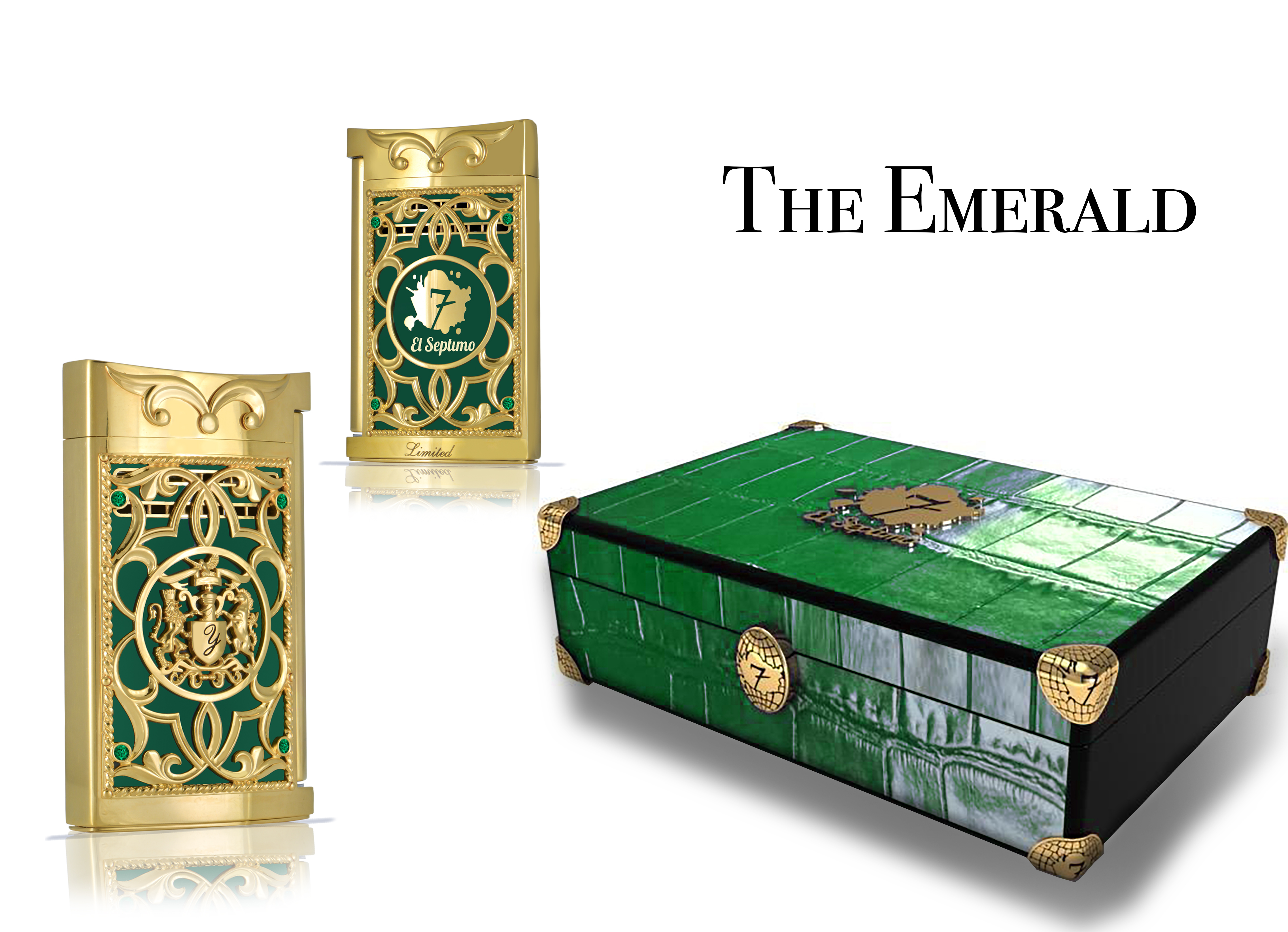 Lighters come in a beautifully-made custom crocodile travel case that matches its stone and is decorated with gold hardware and embellishments.