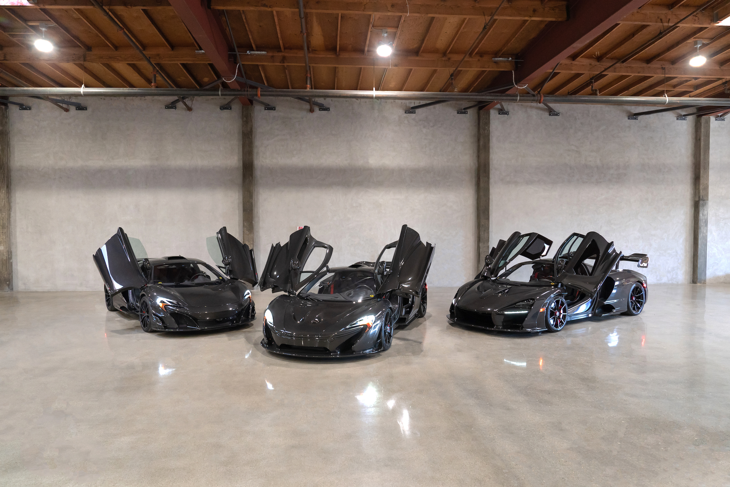 Trio of Carbon Fiber-bodied McLaren Supercars