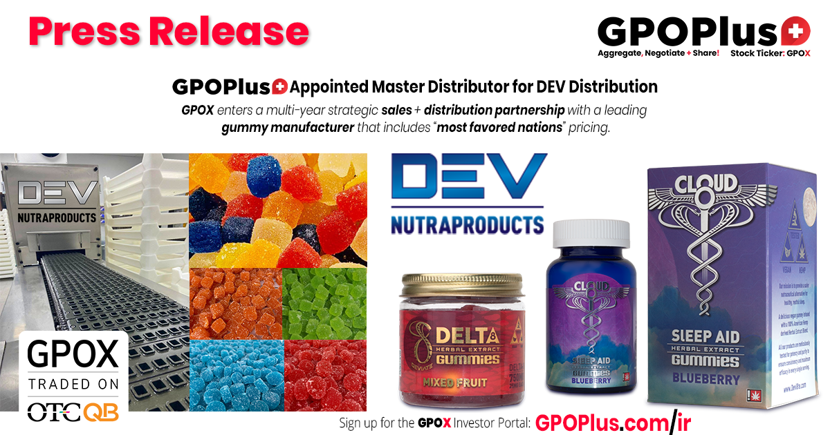 GPOPlus+ Appointed Master Distributor for DEV Distribution