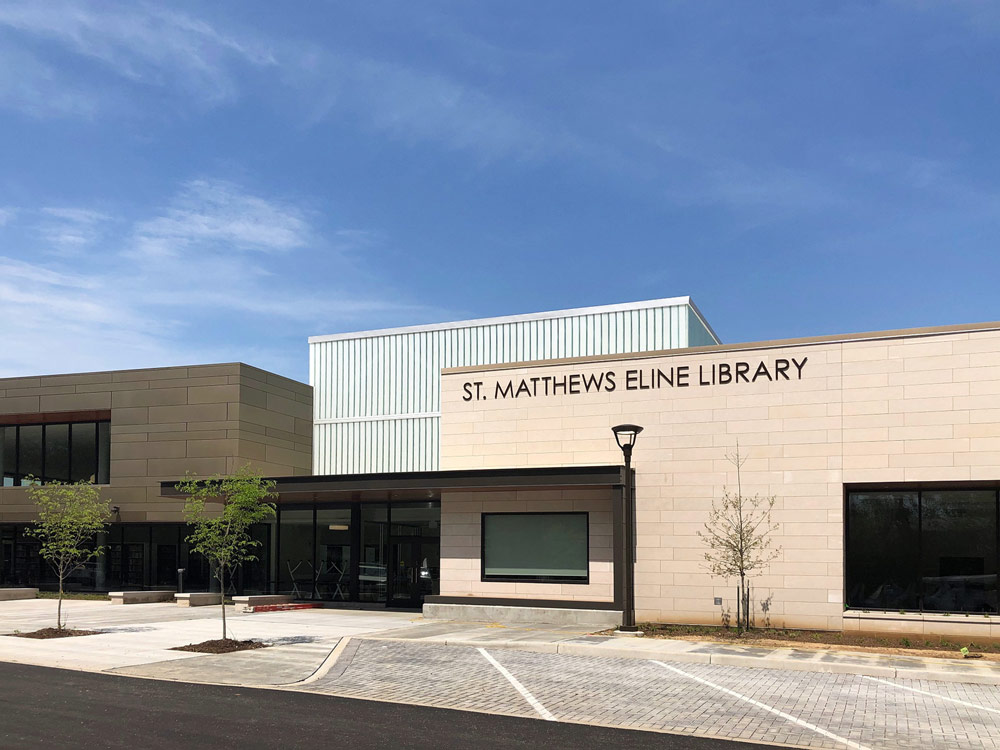 St. Matthews Eline Library, Louisville, KY by Studio Kremer Architects. Photo by Adam Olson.