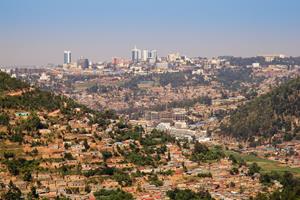 a vista of Kigali city from the Northern side