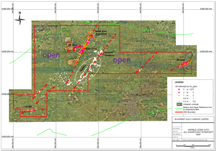 Figure 1. Buckreef Gold Property Within the Special Mining License Boundary