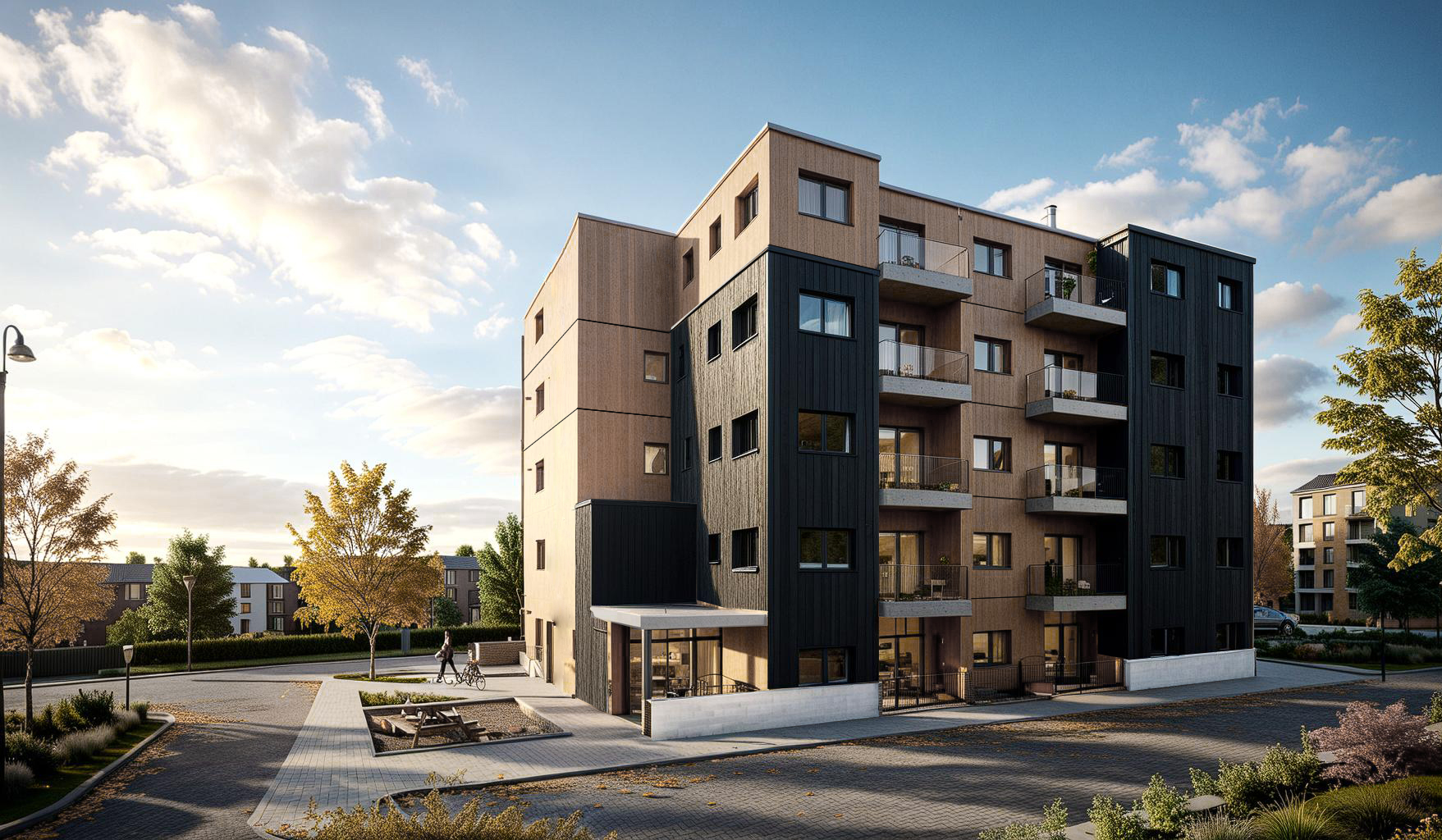 Rendering of Estrella Modular Rental Development, Prince Rupert, B.C.