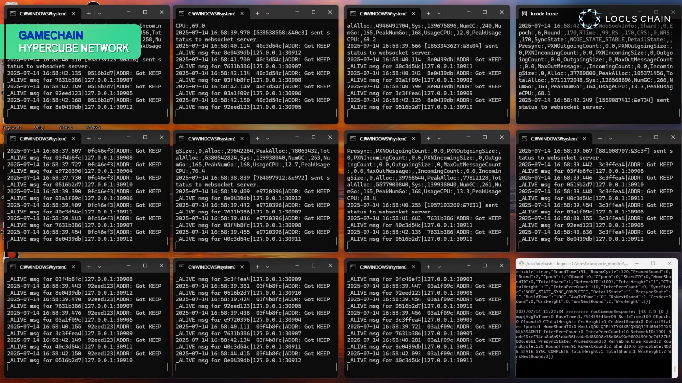 Locus Chain nodes running Locus GameChain
