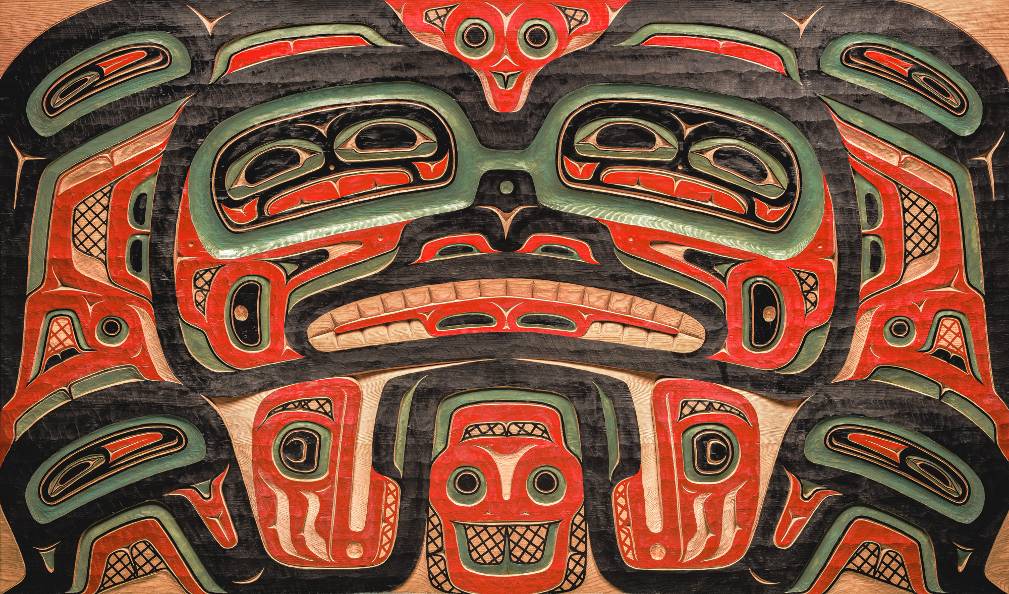 Cape Fox Lodge Tlingit Art Panel designed by Kenneth "Kelly" White.