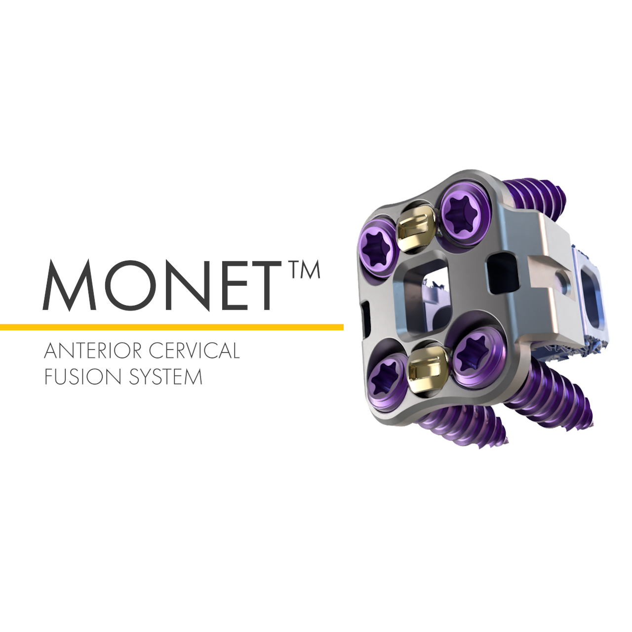 The MONET™ ACIF System is specifically designed for anterior cervical interbody fusion procedures in patients with cervical disc disease