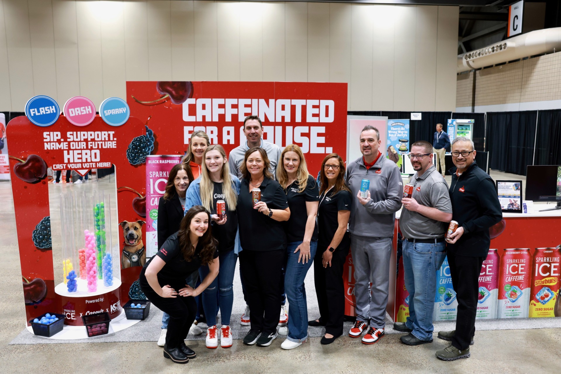 Casey’s and Talking Rain teams announced their partnership in support of K9s For Warriors at Casey’s Commitment Conference earlier this month.