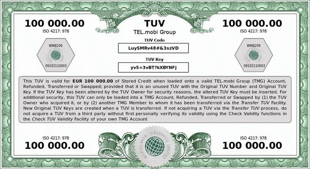 Tel.mobi Group’s TUVs