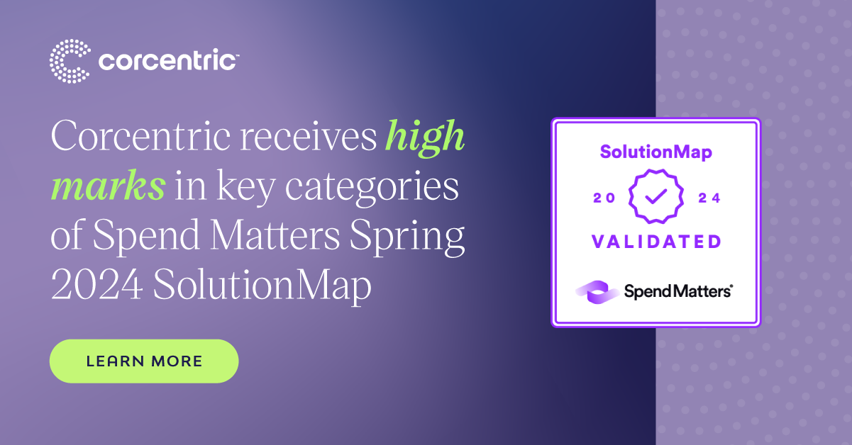 Corcentric Receives High Marks in Key Categories of Spend Matters Spring 2024 SolutionMap thumbnail