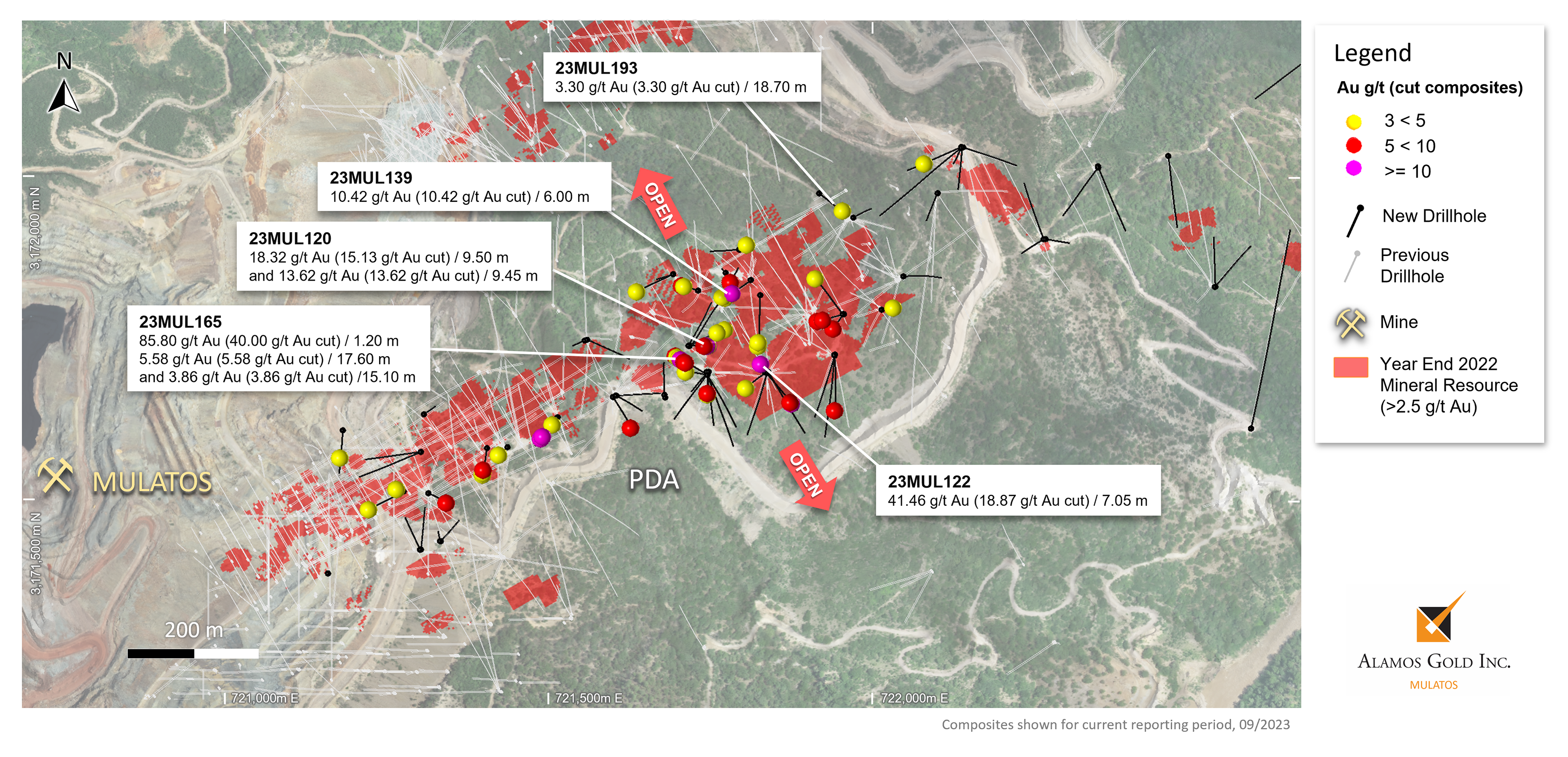 Figure 3 Puerto Del Aire New Drilling Results, Plan View