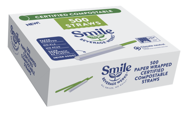 Smile Beverage Werks® Disrupts Single-Use Straw Market with Biodegradable Straw