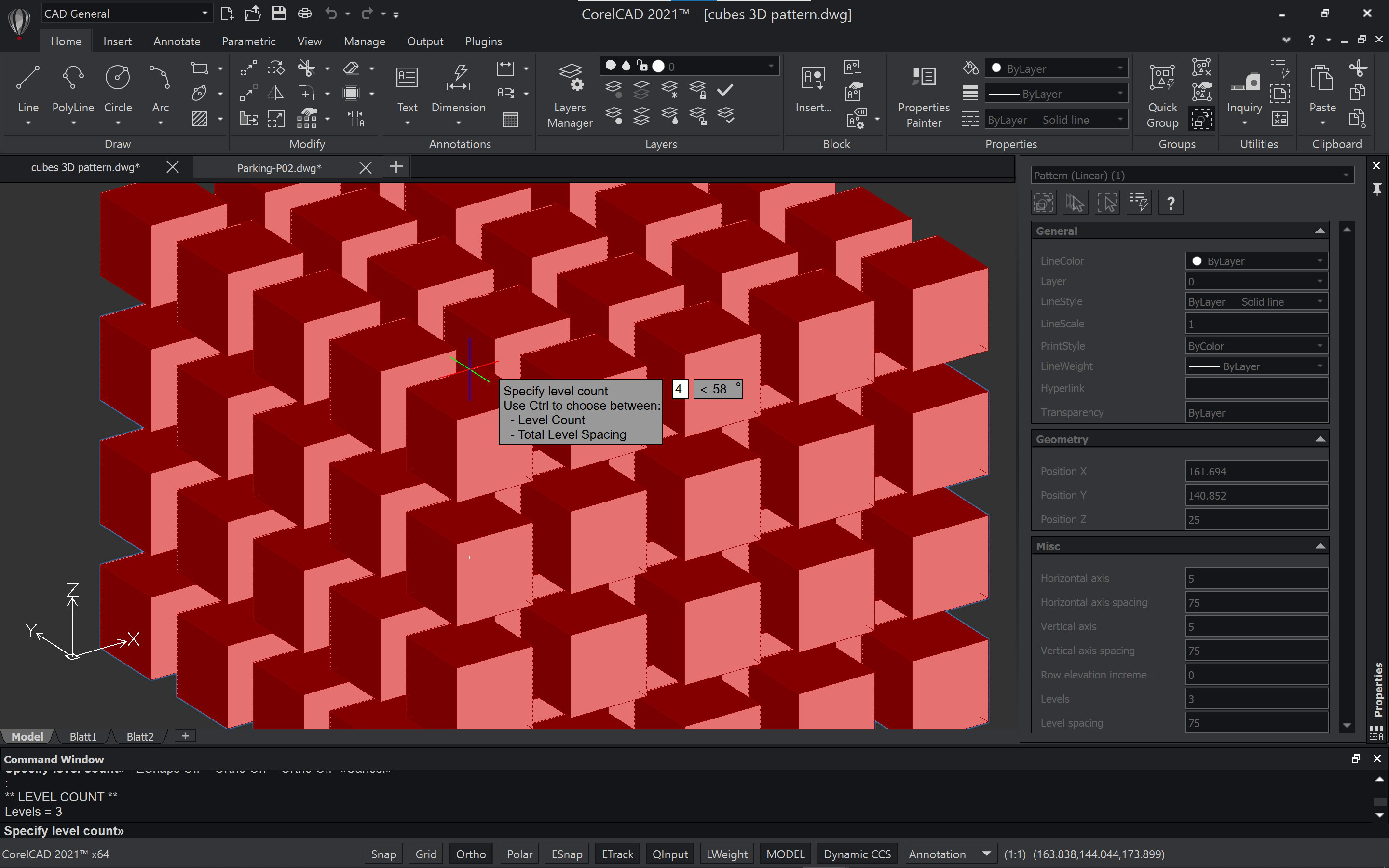 CorelCAD 2021 for Windows - Associative Patterns