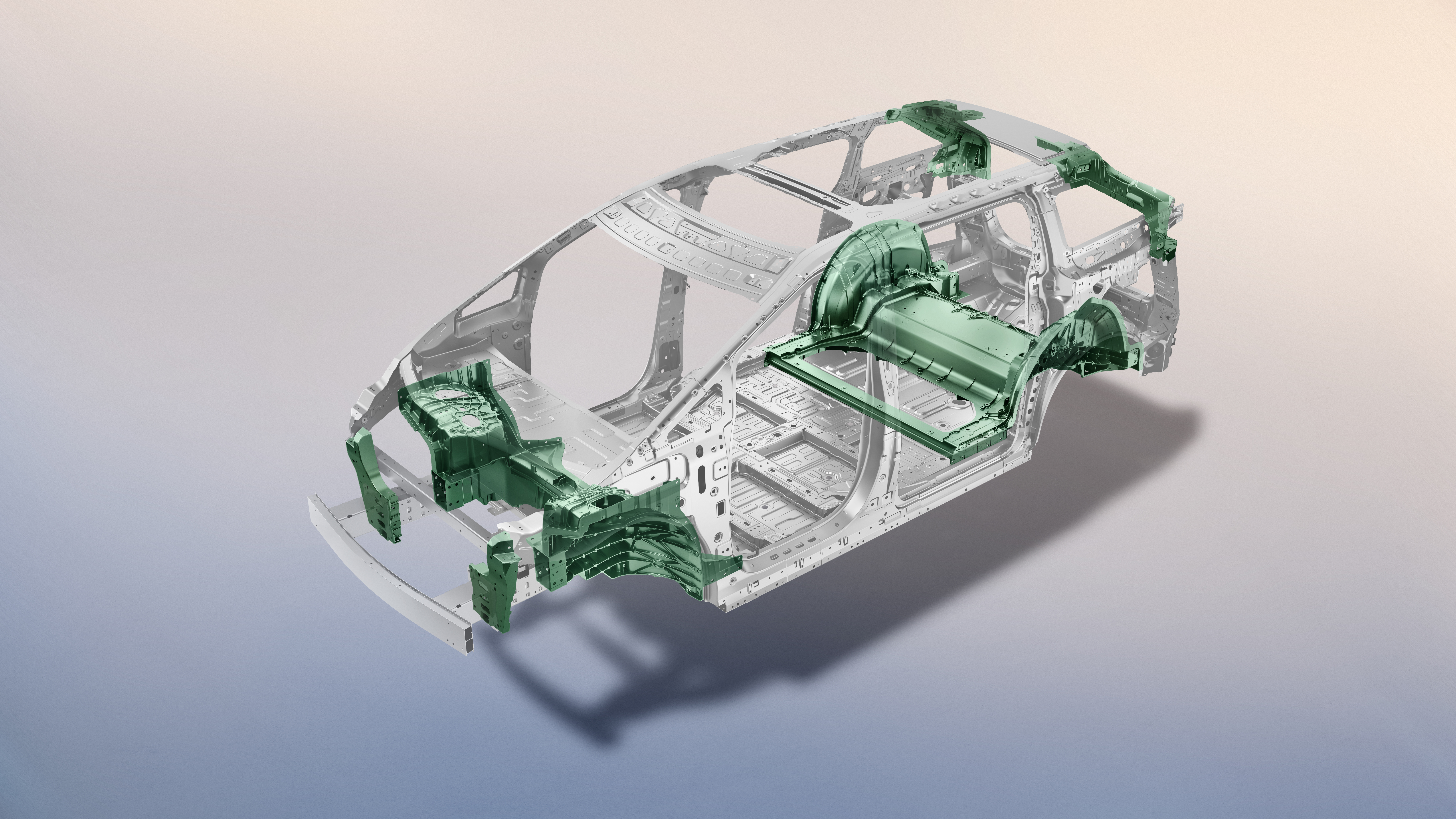 XPENG X9 front- and rear-integrated aluminum die-casting body structure