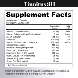 Tinnitus Supplement products Tinnitus 911 