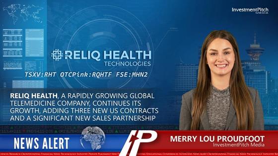 Reliq Health, a rapidly growing global telemedicine company, continues its growth, adding three new US contracts and a significant new sales partnership: Reliq Health, a rapidly growing global telemedicine company, continues its growth, adding three new US contracts and a significant new sales partnership