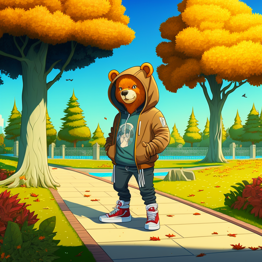 Vinny the Blockchain Bear in Metaverse City