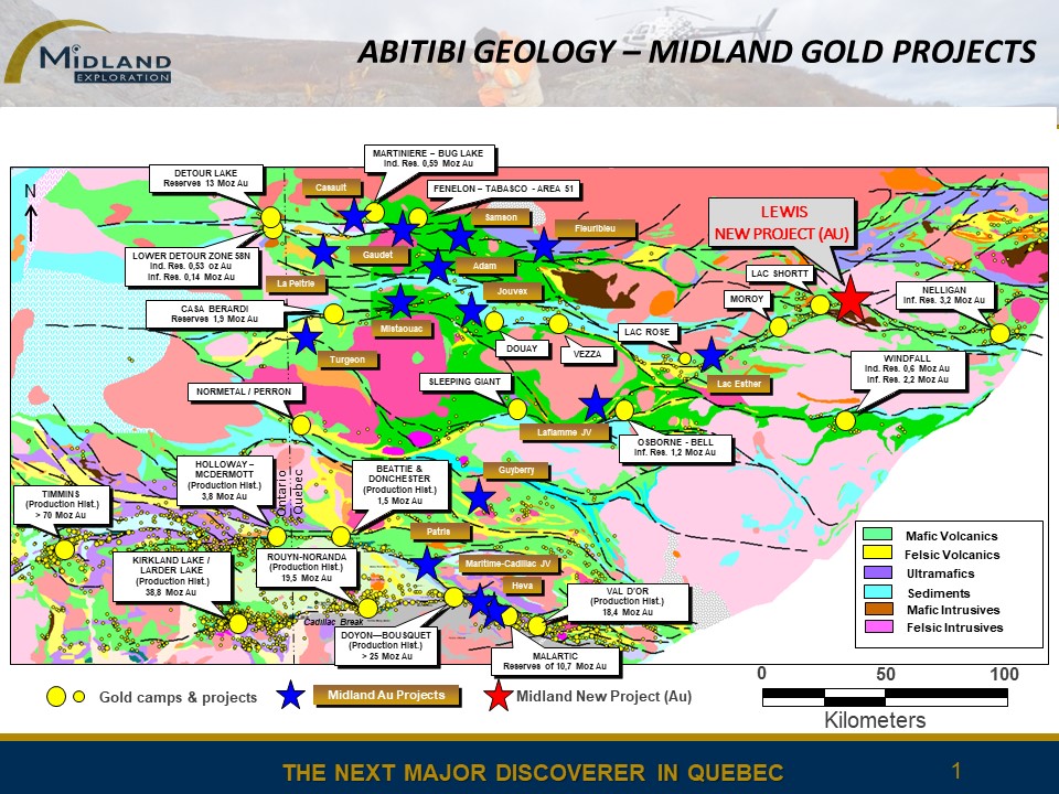 Figure 1 Abitibi projects