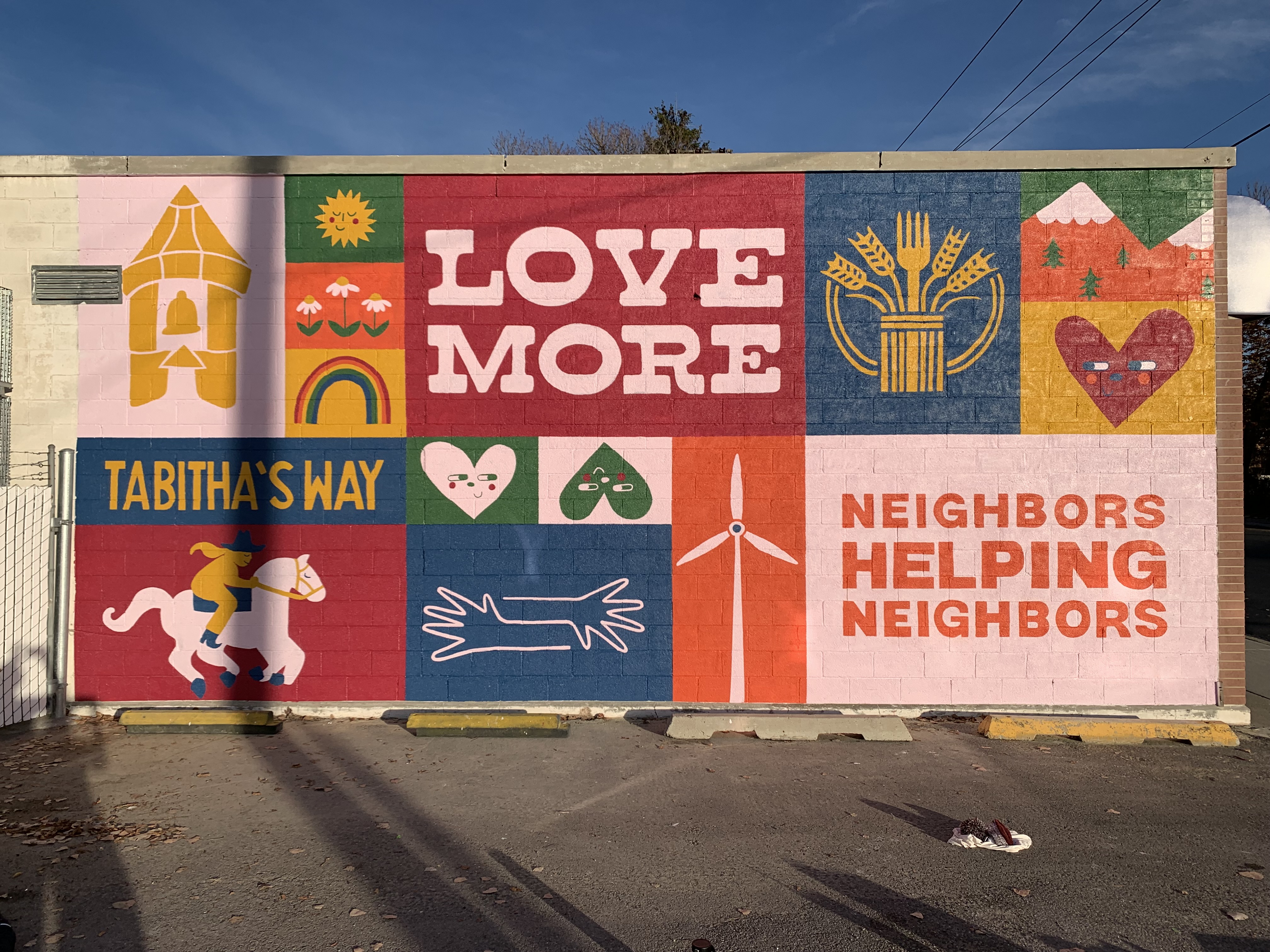 Completed Mural at Tabitha's Way Food Pantry