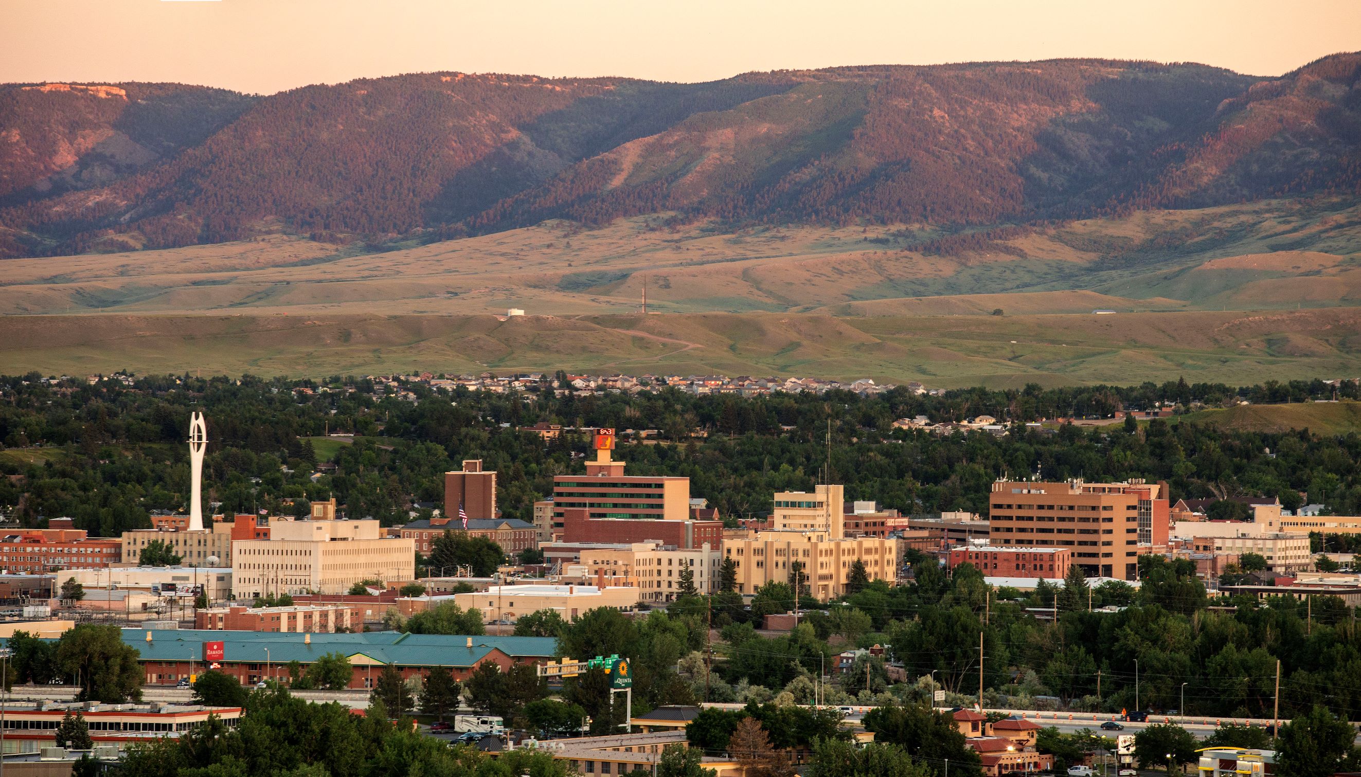 Casper's downtown sits along the blue-ribbon waters of the North Platte River, with Casper Mountain serving as the city's backdrop. 