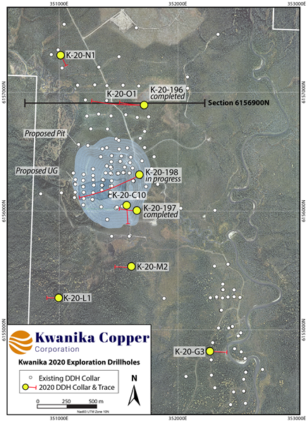 Kwanika 2020 Exploration Drillholes