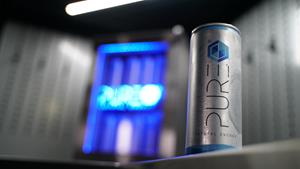 PURE Energy Drink is made with 90 percent natural spring water, which makes it a healthier alternative to other energy drinks on the market,