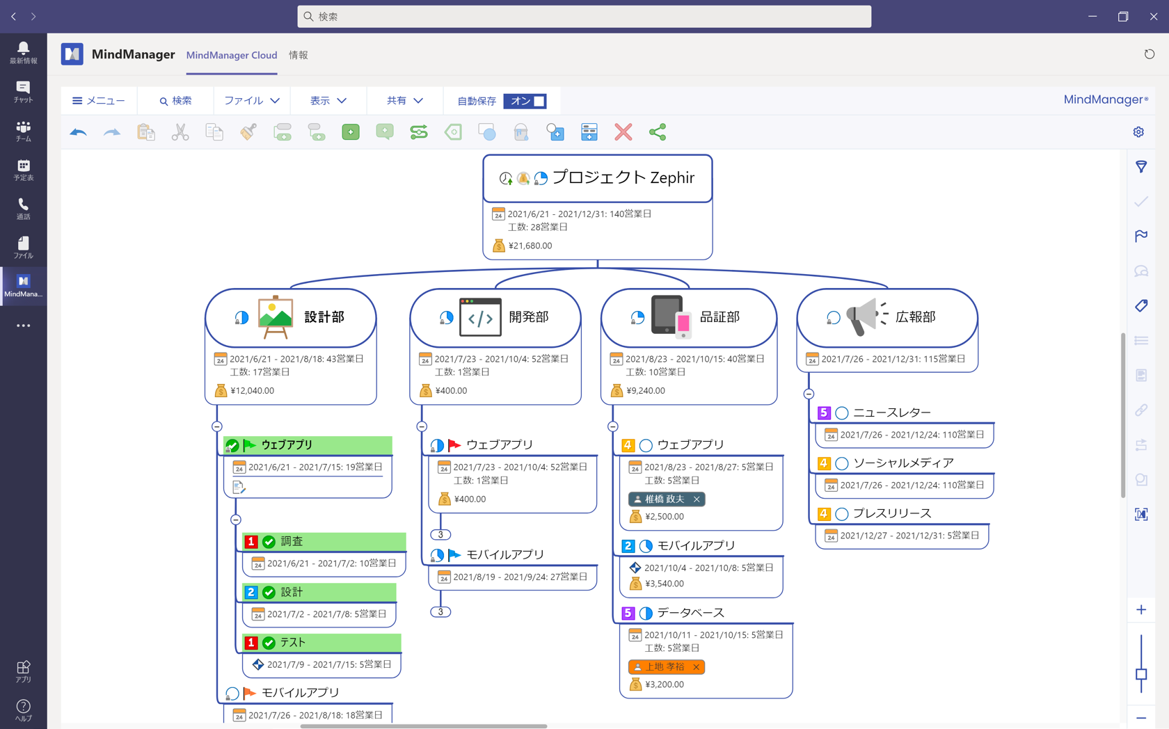 新機能 MindManager® for Microsoft Teams