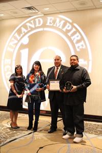 IEEP representatives presented the Business of the Year Award to the San Manuel Band of Mission Indians.