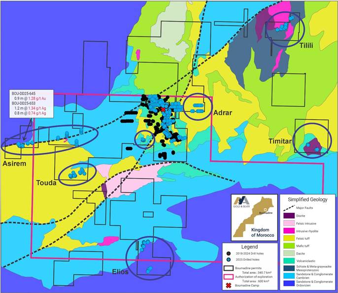 Figure 6 – Regional Geology with Asirem results