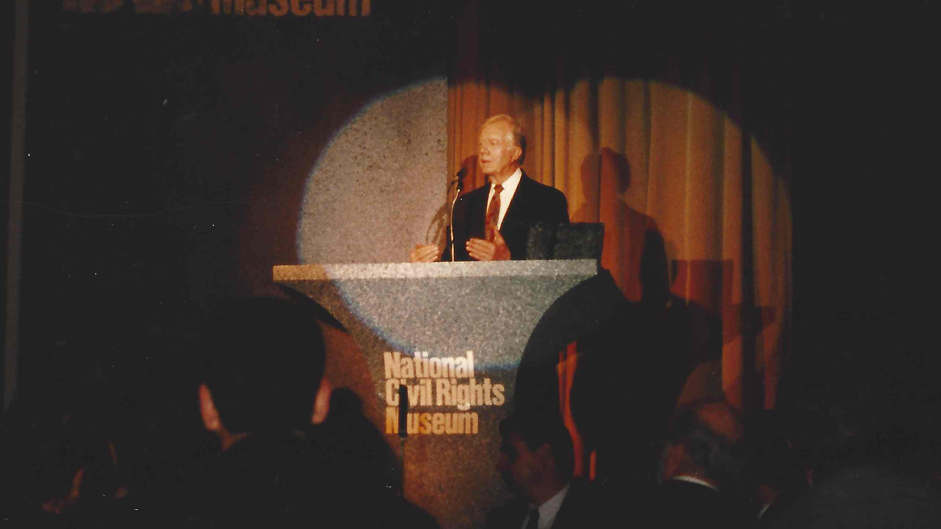 President Jimmy Carter receives the National Civil Rights Museum's Freedom Award in 1994.