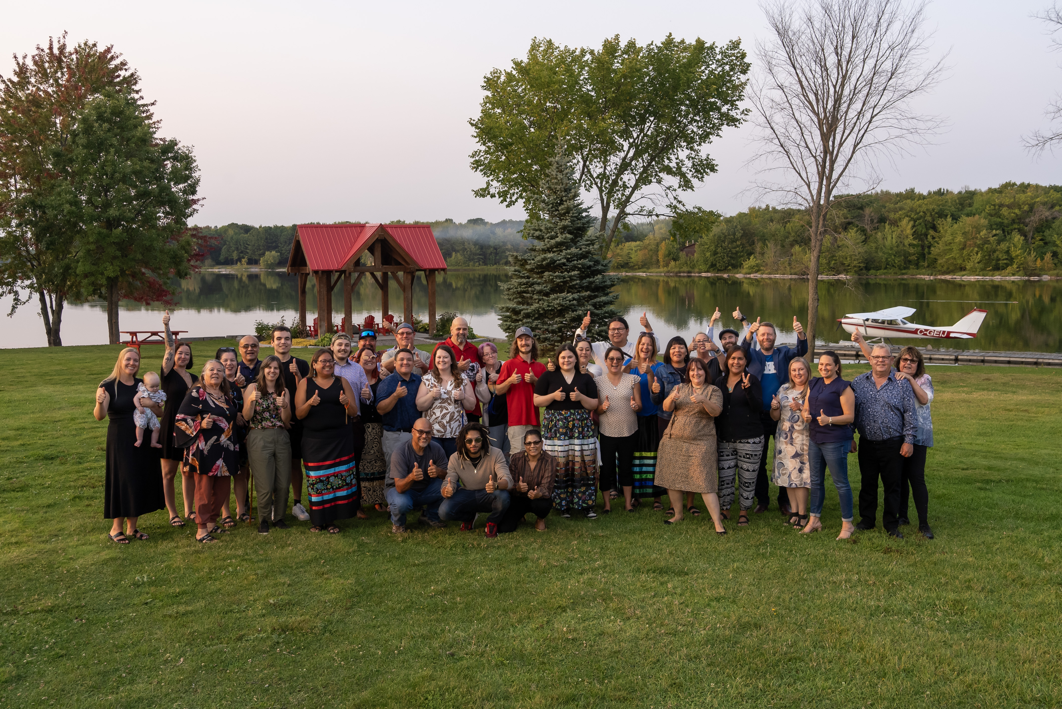 Interns, their families, and community members celebrate the graduating class, September 2024