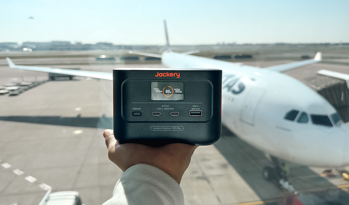 Jackery Explorer 100 Plus power station x Antigravity’s all-in-one 8K 360 drone system