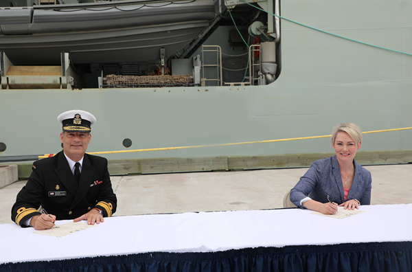Tammy Gray RN, joins Rear-Admiral Santarpia 