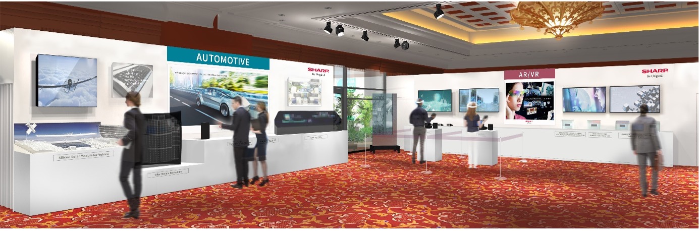 Sharp’s exhibition Automotive and AR VR area