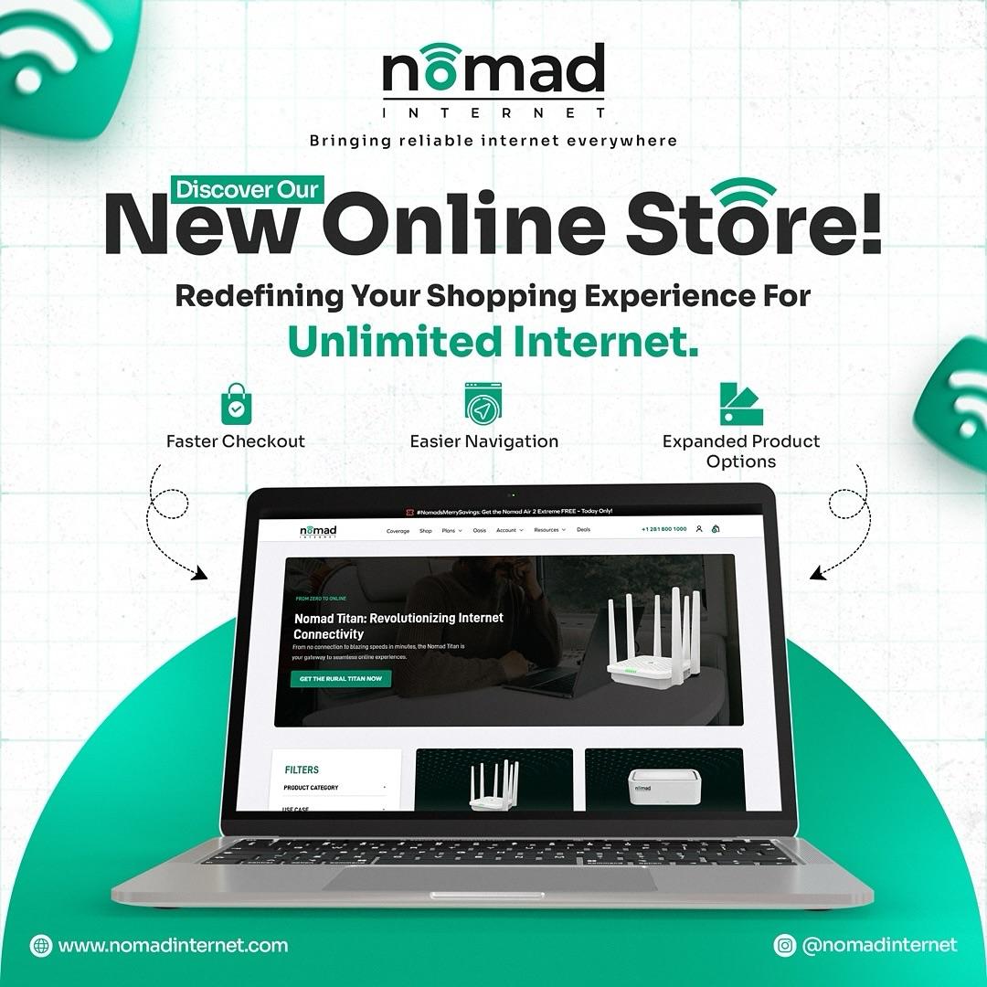 Nomad Internet - New Online Store