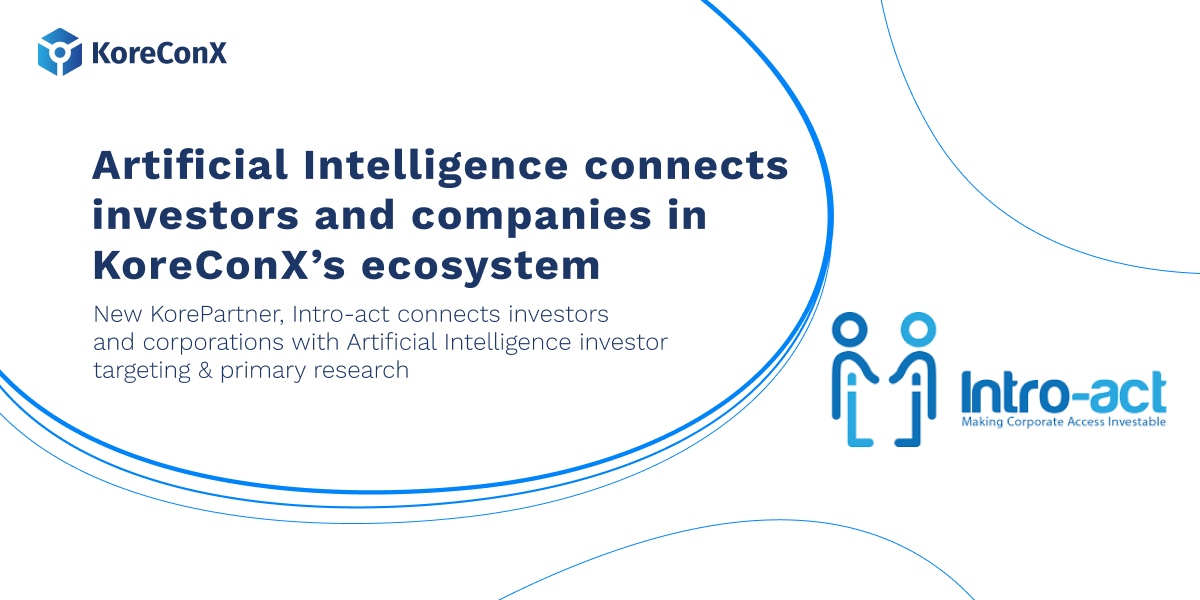 Artificial Intelligence connects investors and companies in KoreConX's ecosystem