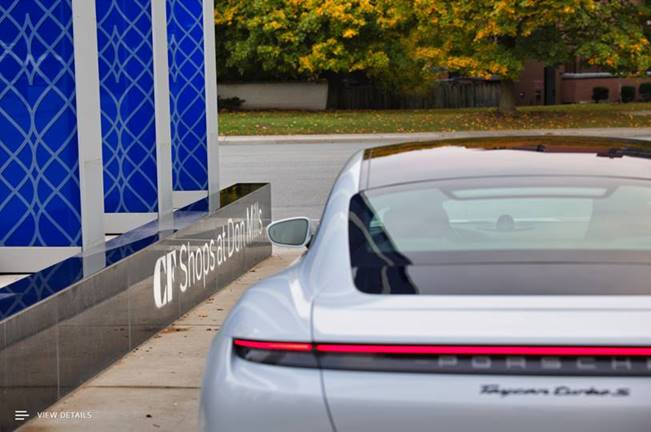 Porsche Canada partners with Cadillac Fairview to provide Taycan test drive experiences in select locations