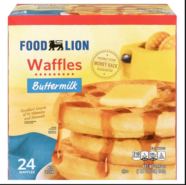 Food Lion recalls frozen buttermilk waffles.