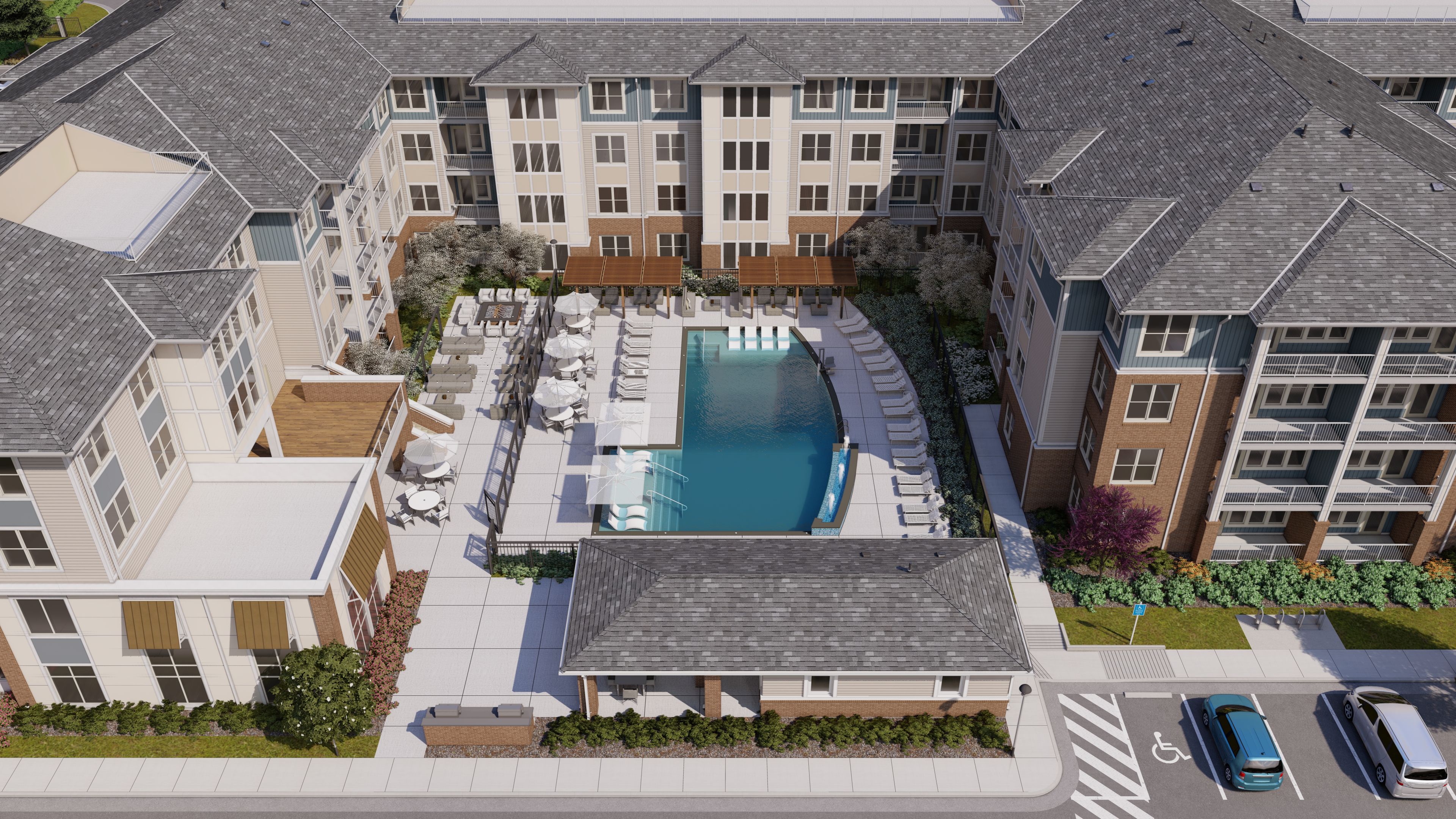 Attain at Newtown, a 320-unit Class A multifamily development at 6659 E. Virginia Beach Boulevard in Norfolk, Virginia.