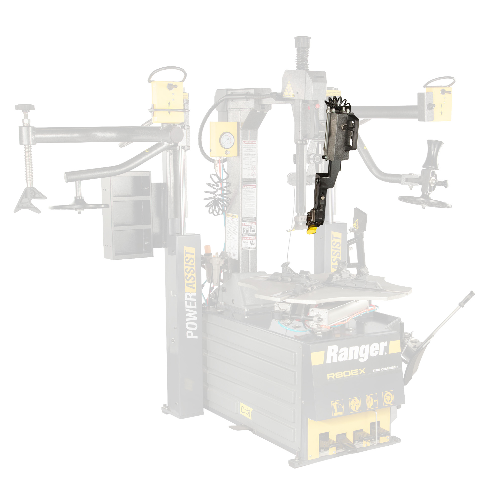 Take the strain out of mounting and demounting today’s toughest tires by adding a new Leverless Auto Bead Lifter Kit to Ranger Division of BendPak R80EX and R76 Series tilt-back tire changers. The available leverless kit automates bead lifting when mounting and demounting a tire, reducing technician fatigue. By slashing setup and service times, it helps technicians complete more jobs in a day, boosting productivity. Learn more at bendpak.com/leverless.