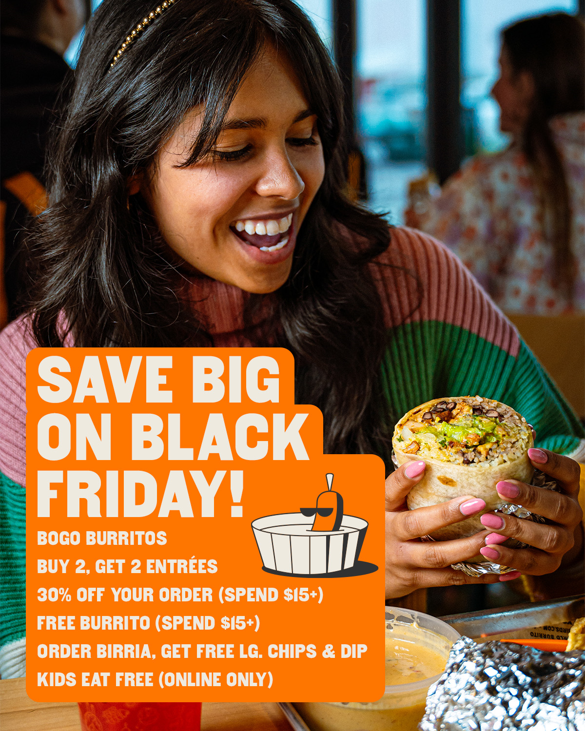 Save Big on Black Friday at Freebirds World Burrito