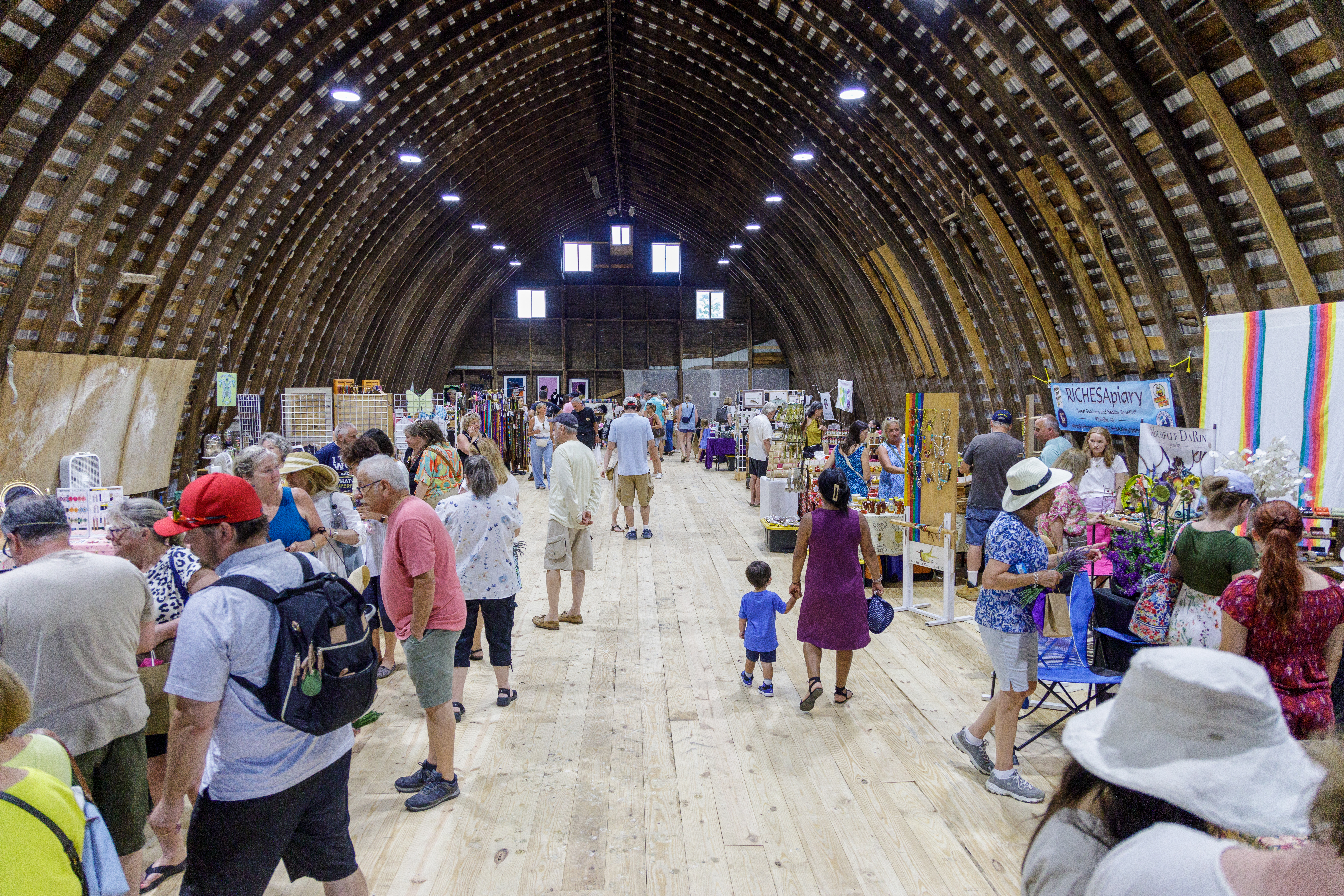 booths with local art, crafts, and other creative vendors at Cazenovia Lavender Festival