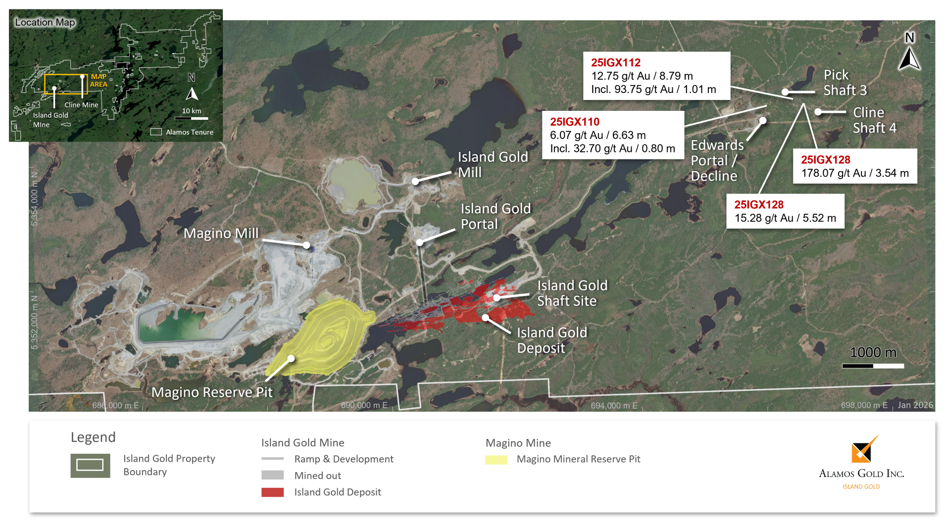 Figure 3 Island Gold District – Regional Exploration Upside Opportunities – Cline-Pick & Edwards