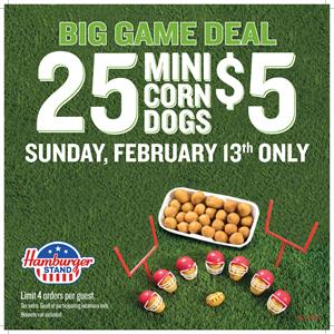 Get Hamburger Stand's Big Game Deal!