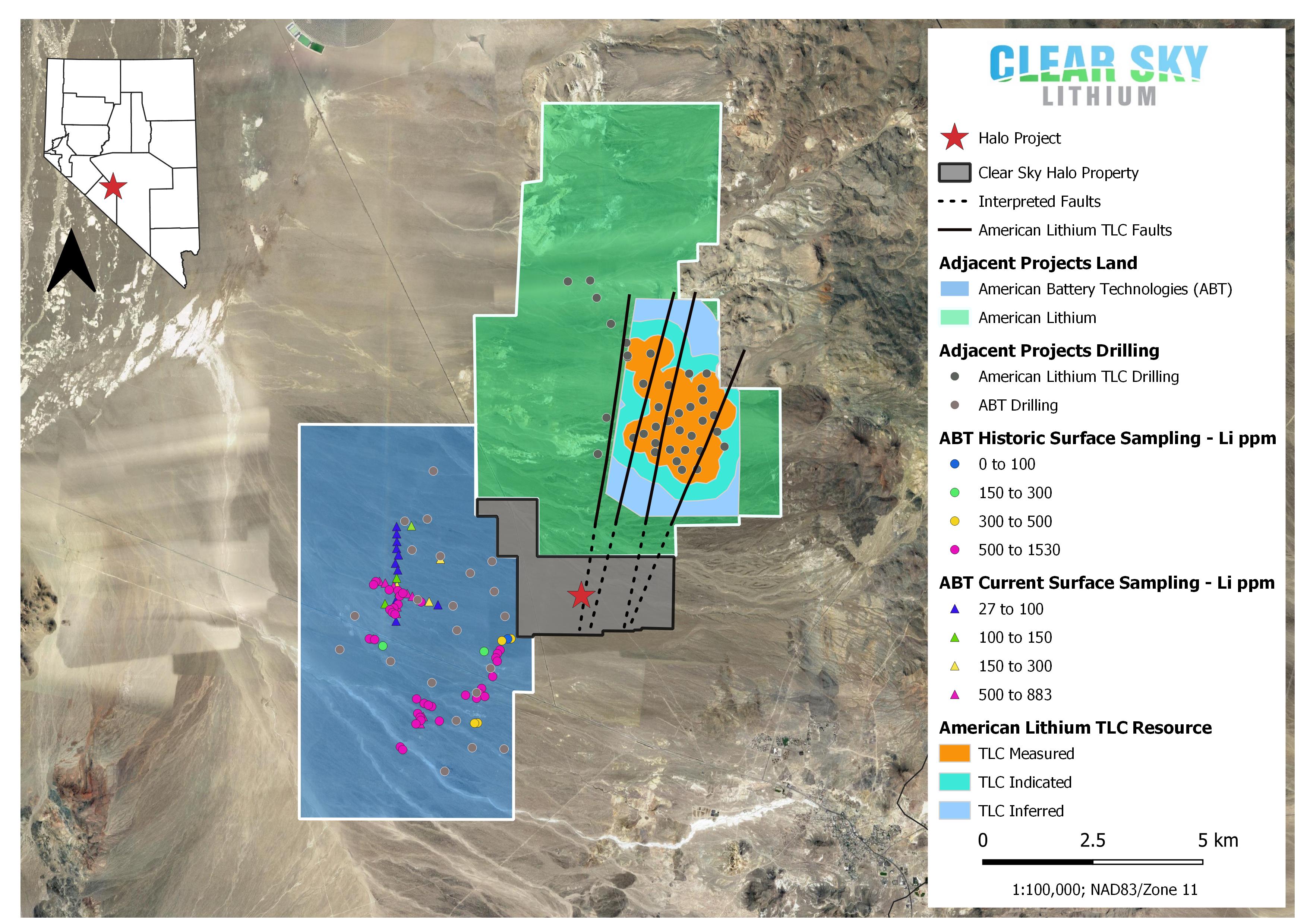 Figure 1 – Clear Sky Lithium Halo Project Map