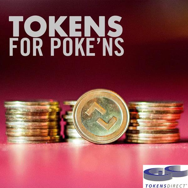 Picture One:  Up-Down Bar and Arcade Tokens for Poke’ns Covid-19 Vaccination Celebration Campaign with TokensDirect
#TokensDirect
