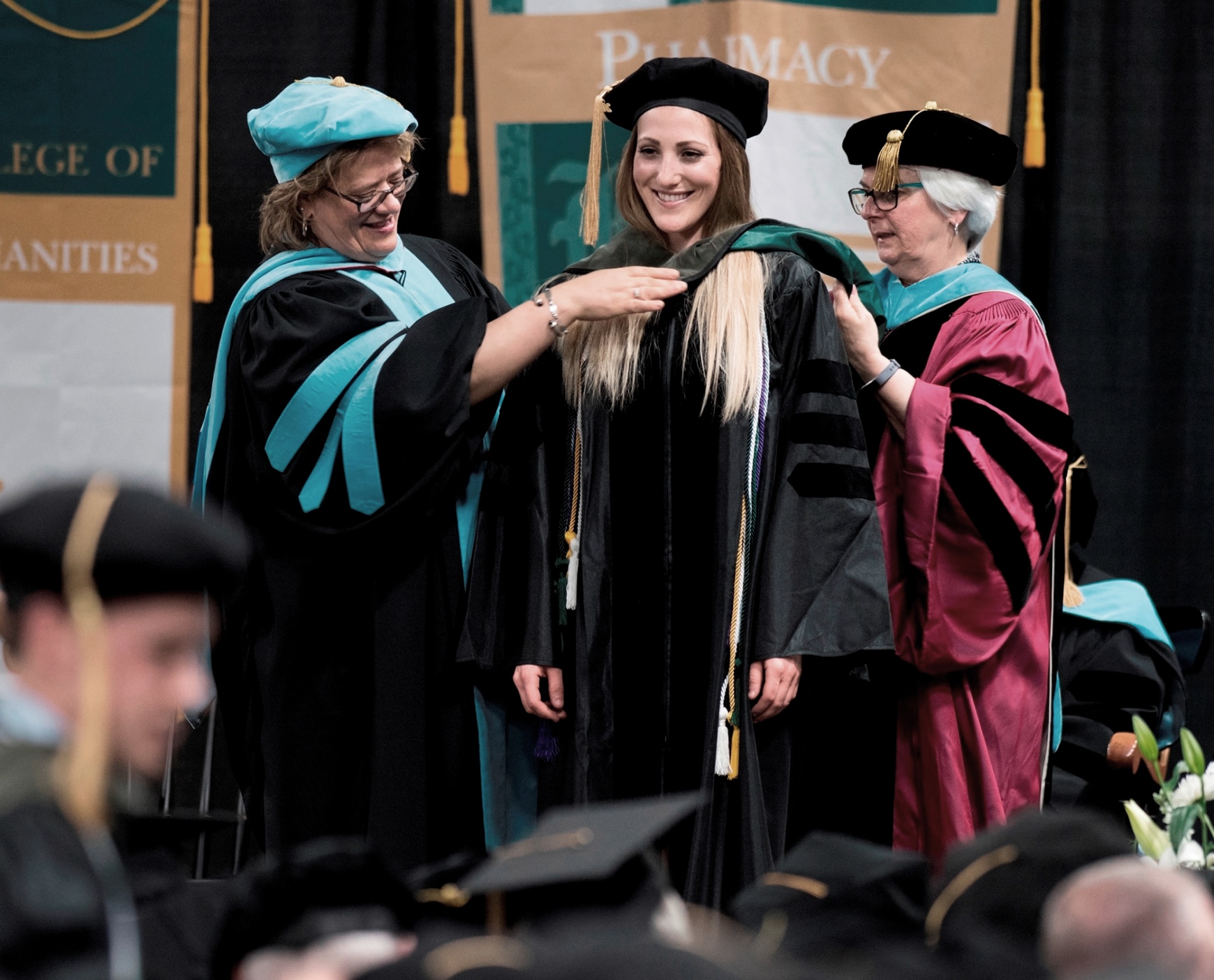 Hooding ceremonies provide special recognition to students receiving advanced degrees. This year's hooding ceremony at Husson University will pay tribute to the 364 graduate degrees earned by students this year. This includes 78 doctoral degrees and 286 master’s degrees.



